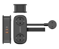 Orico Listwa zasilająca 2xSchuko, 2xUSB-A, USB-C, 1,5m , czarna - 1552189 - zdjęcie 4